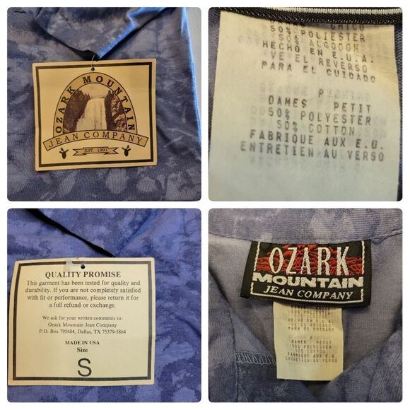 Ozark Mountain Jean Western Maxi Skirt Top Set Blue Fringe Concho Matching Set - Picture 5 of 16